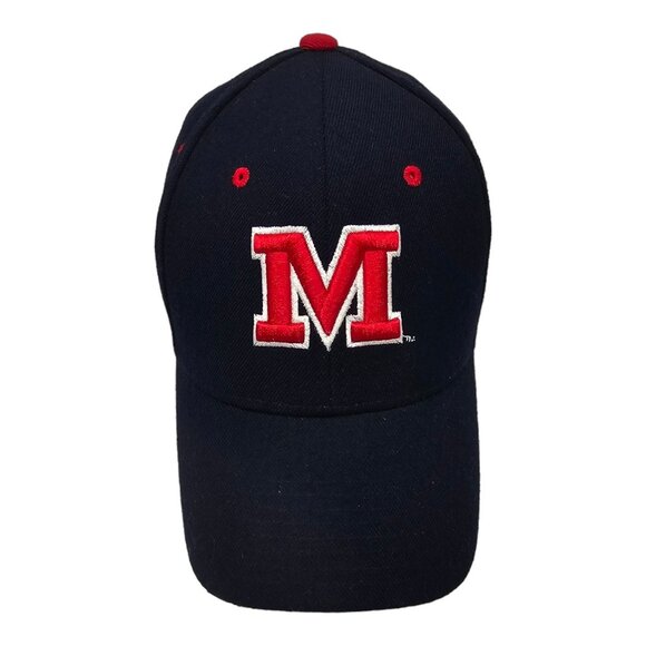 Ole Miss Rebels Fitted Cap Size 6 7/8 Zephyr Wool Blend Baseball Embroidered Hat - Picture 1 of 9